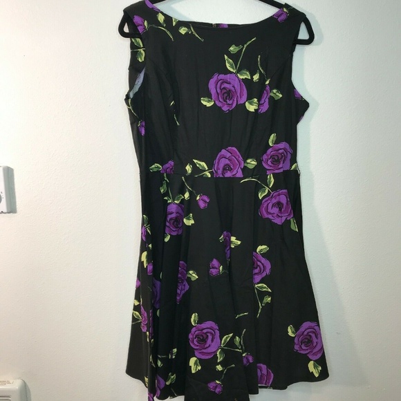 Fe Die Women's Floral Fit and Flare Dress X-Large - Picture 1 of 8